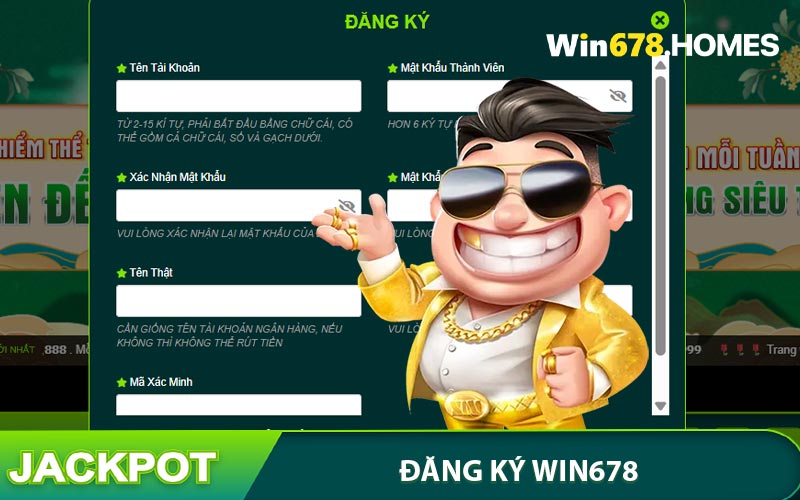 Đăng ký WIN678 - ddienf thông tin chính xác